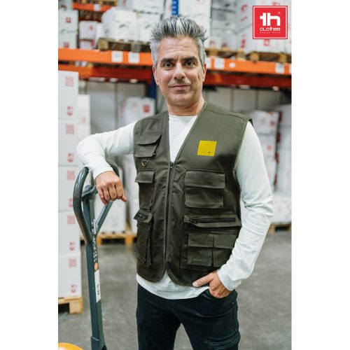 THC PIXEL. Waistcoat (200 g/m²) in polyester and cotton