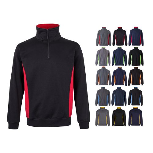 VL SVAROG. Two-tone terry sweatshirt (260g/m²), in polyester (65%) and cotton (35%)