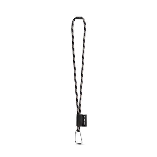 SET Lanyard TUBE Long (Ø 7 mm) with D-shape carabiner 55 mm and safety lock Ø 7 mm