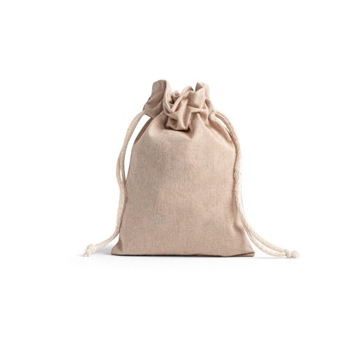 GIBRALTAR. Recycled cotton gift bag (70%) and polyester (30% rPET) (140 g/m²)