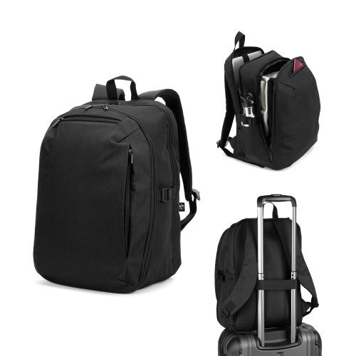 UDINE. Backpack with one full opening compartment in high density 300D recycled polyester 16"