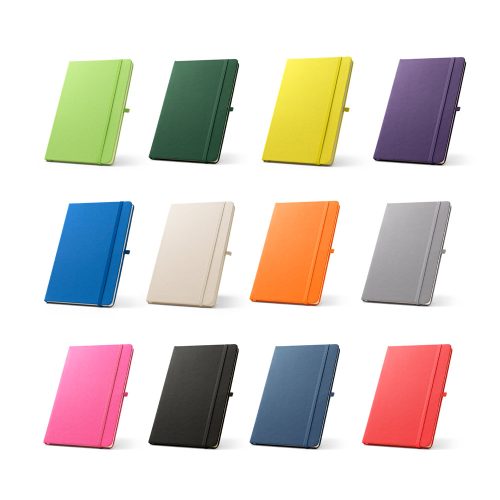 ANNE. A5 notebook in recycled polyester (100% rPET) with lined pages