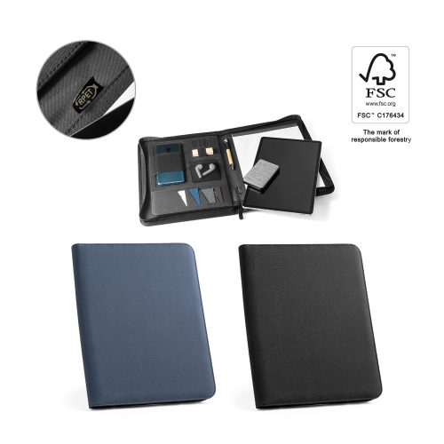 EMERGE FOLDER. A4 folder in recycled polyester (100% rPET) 300D with zipper