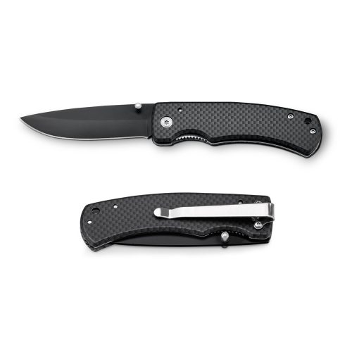 ALICK. Carbon fiber coated aluminum pocket knife