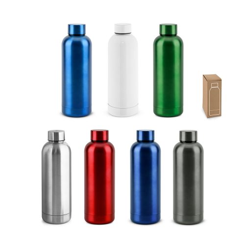 ODIN METTALIC. Bottle in 90% recycled stainless steel 550 mL