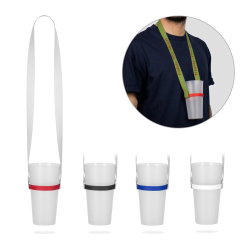BOLTON. SET Lanyard SUBLIMATION Long II (20 mm) Duo with silicone Cup Holder