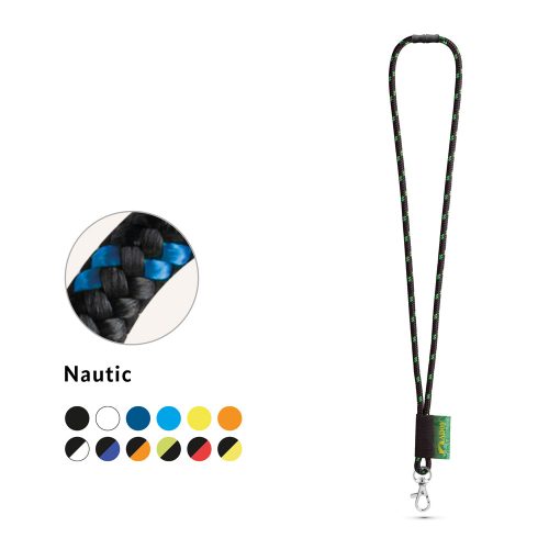 MANSFIELD. SET Lanyard NAUTIC Long (Ø 7 mm) with Hook Trigger Snap 9 mm and safety lock Ø 7 mm