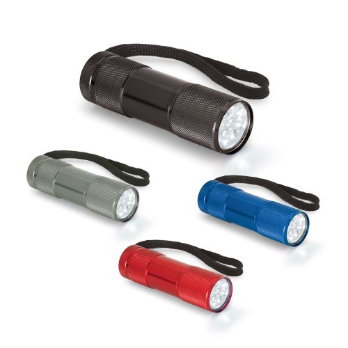 FLASHY. Aluminum flashlight with 9 LEDs