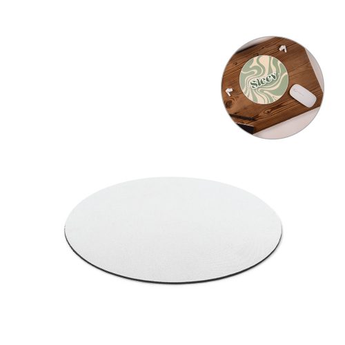 BLAIR ROUND. Round shaped mouse pad with rubber base