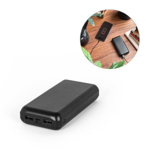 LEAKEY 20. Power bank 20.000 mAh in recycled ABS (100% rABS)