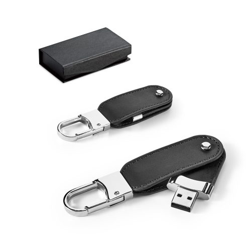 BRAGG 8GB. USB memory with 8GB in PU and with carabiner clip