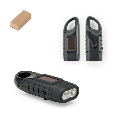 SOLARKY. Compact 0.5 W ABS torch with 3 white LEDs with 90 lumens