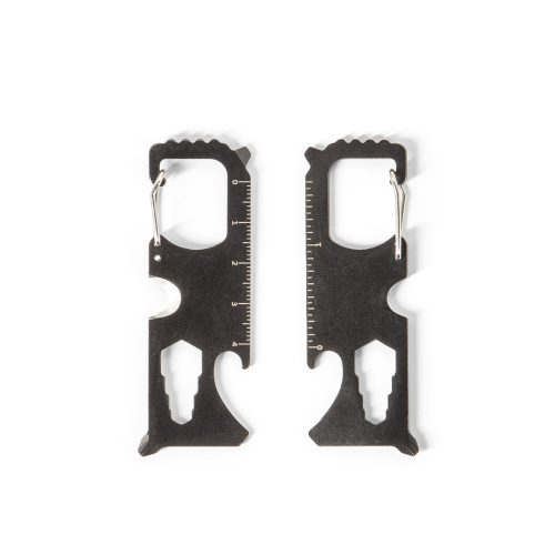 SCREWY. Stainless steel multifunction card with 8 functions