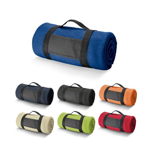 THORPE. Fleece blanket with removable handle (180 g/m²)