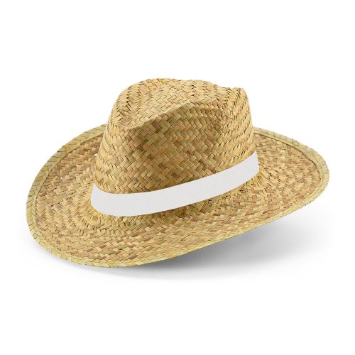JEAN RIB. Natural straw hat with sublimated elastic band