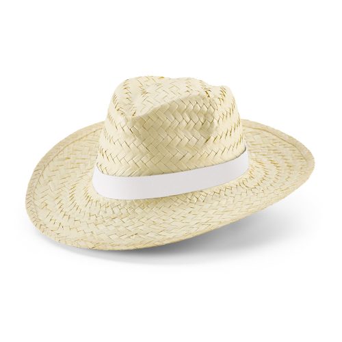 EDWARD RIB. Natural straw hat with sublimated elastic band