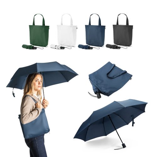 SKYLAR. 2-in-1 umbrella with recycled polyester shopping bag included