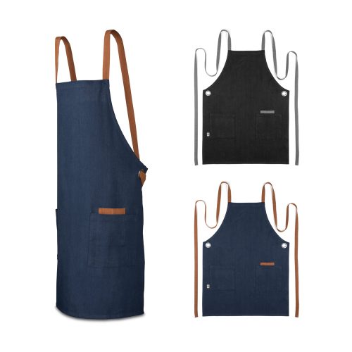CARDAMOM. Cotton (80% recycled) and polyester (20% recycled) apron (220 g/m²)